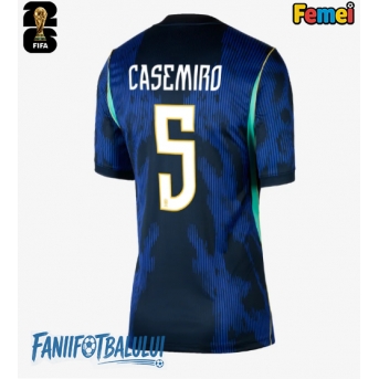 Brazilia Casemiro #5 Echipament de Fotbal Replică Mondial 2026 Femei Deplasare